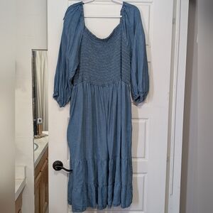 Gorgeous Denim Dress With pockets